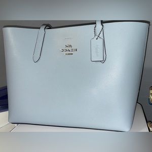 Coach Avenue Tote | Powder Blue & Silver Accents